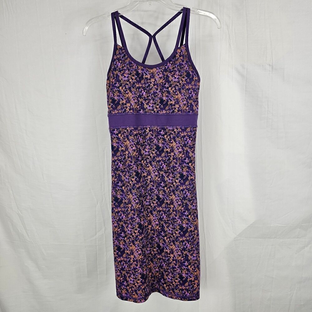 Gaiam Studio To Street Shine Racerback Dress Women's Size XS Purple Orange